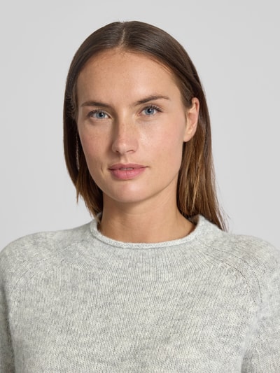 BOSS Orange Regular Fit Strickpullover aus Woll-Mix mit Alpaka Modell 'C_FESPERANASY' Hellgrau Melange 3