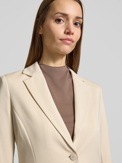 Tom Tailor Shaped Fit Blazer aus Jersey-Viskose-Mix mit angedeuteten Pattentaschen Beige 3