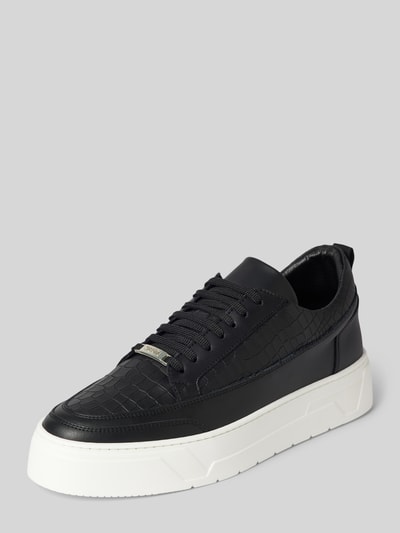 Antony Morato Sneaker aus Leder mit Label-Detail Modell 'FLINT' Black 1