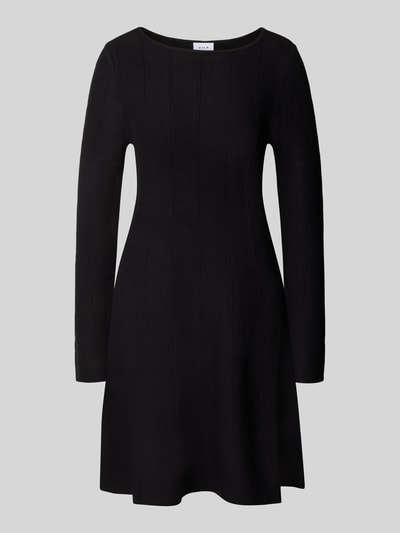 VILA Strickkleid mit Rundhalsausschnitt Modell 'VALUNI' Black 2