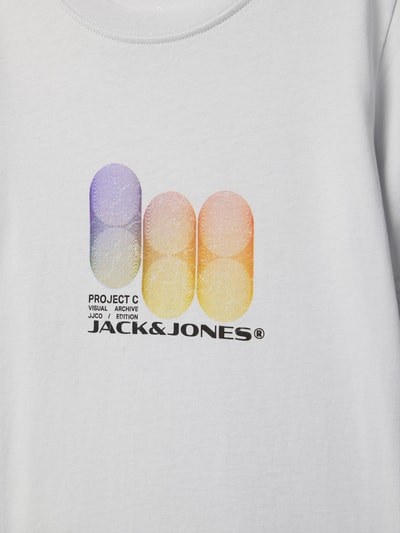 Jack & Jones T-Shirt mit Label-Print Modell 'CALMA' Hellgrau 2