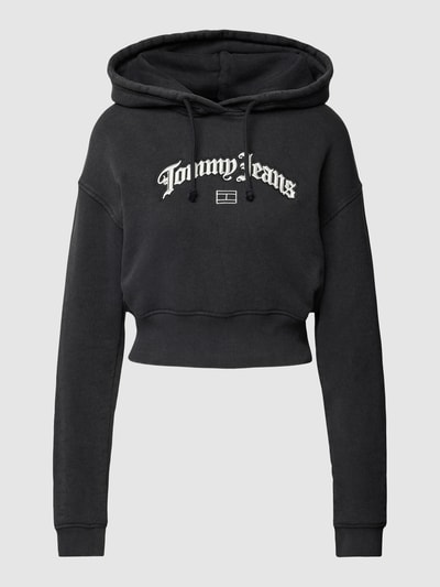 Tommy Jeans Cropped Hoodie mit Kapuze Black 2