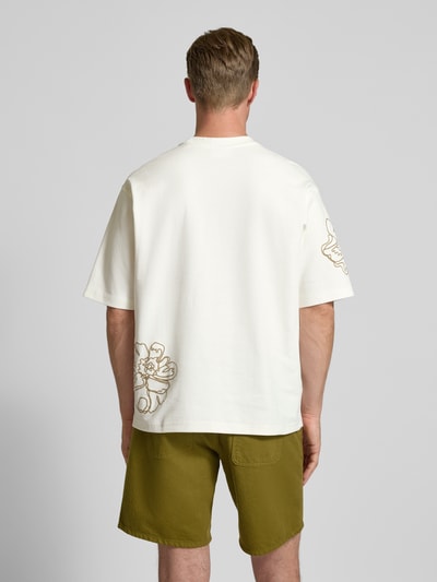 JAKE*S STUDIO MEN Relaxed Fit T-Shirt mit Rundhalsausschnitt Offwhite 5
