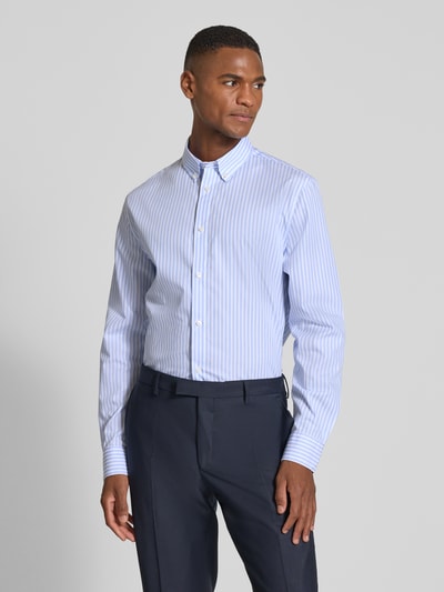 Jake*s Slim fit zakelijk overhemd met knoopsluiting Lichtblauw - 4