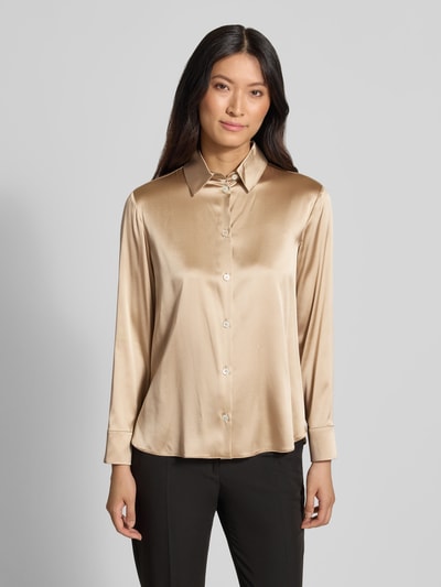 MM by Max Mara Regular Fit Hemdbluse aus Seiden-Mix Modell 'Navetta' Sand 4