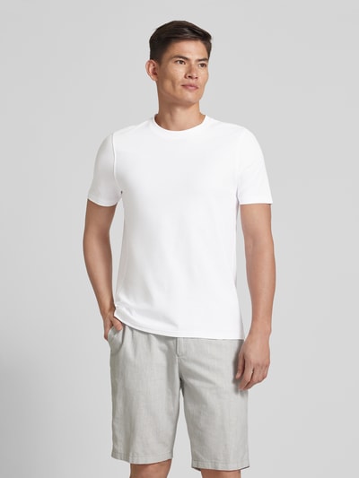 MCNEAL T-shirt z prążkowanym okrągłym dekoltem Biały 4