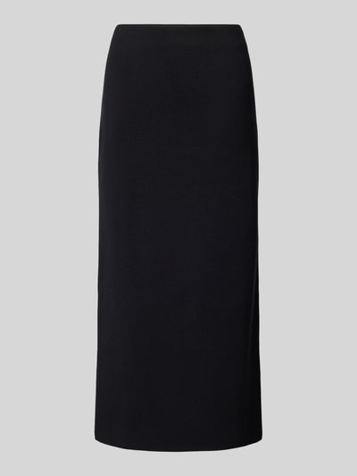 Armedangels Midirok met elastische band, model 'MAALIN' Zwart - 2