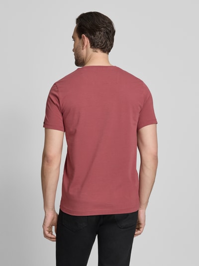 PME Legend T-Shirt mit Label-Details und Rundhalsausschnitt Rostrot 5