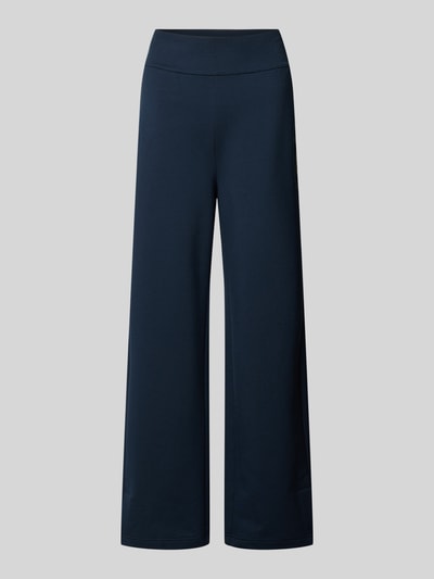 Produktfoto, Hose mit elastischem Bund Modell 'ANNY' von FIRE + ICE, dunkelblau, Wide Leg, Baumwoll-Mix mit Stretch-Anteil, glatte Oberfläche