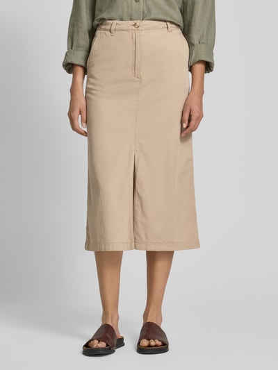 Tommy Hilfiger Chinorok in midilengte van een mix van lyocell en katoen Zand - 4