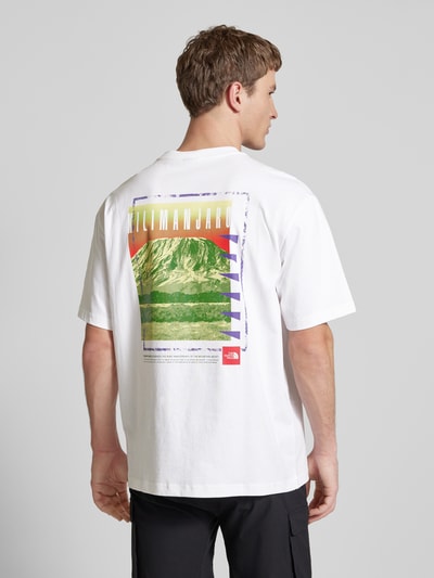 The North Face Oversized T-shirt van pure wol met labelprint Wit - 5