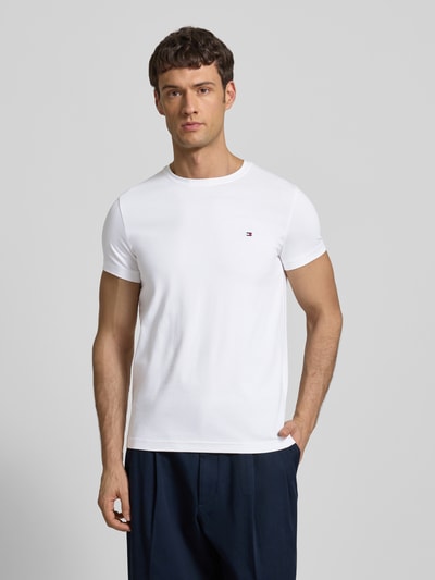 Tommy Hilfiger Slim Fit T-Shirt mit Rundhalsausschnitt Weiss 4