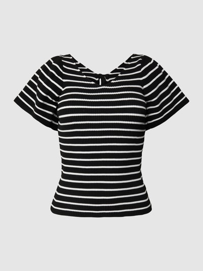 Only T-Shirt mit Volantärmeln Modell 'LEELO' Black 1
