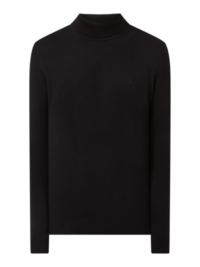 Christian Berg Men Rollkragenpullover mit Merinowoll-Anteil Black 2