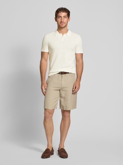 Drykorn Slim fit poloshirt met structuurmotief, model 'TRITON' Offwhite - 1