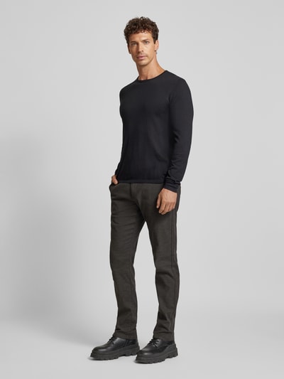 MCNEAL Slim fit broek met riem Zwart - 1