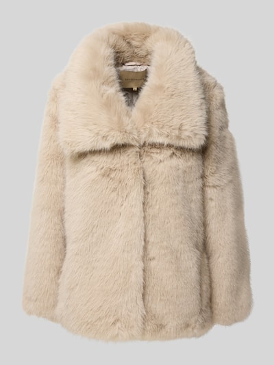 Soyaconcept Kurtka ze sztucznego futra z szerokim, wykładanym kołnierzem model ‘NAIDA’ Piaskowy 2