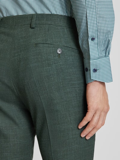 Roy Robson Modern fit pantalon met persplooien Groen - 3