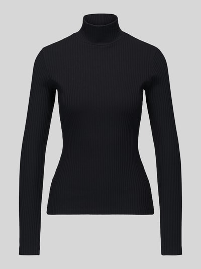 HUGO Bluzka z długim rękawem o kroju slim fit z mieszanka bawełny model 'Driza_4' Czarny 2