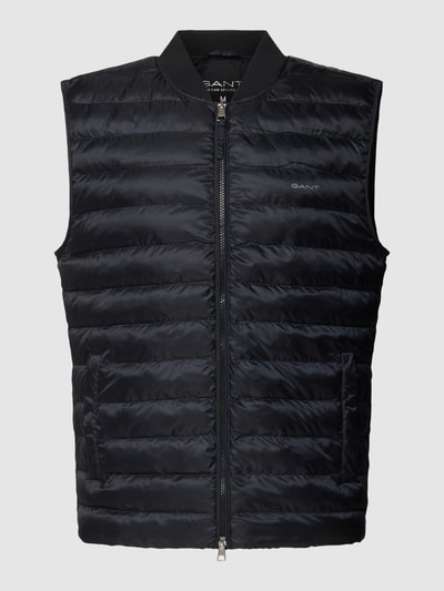 Gant Steppweste mit Logo-Print Modell 'Gillet' Black 2