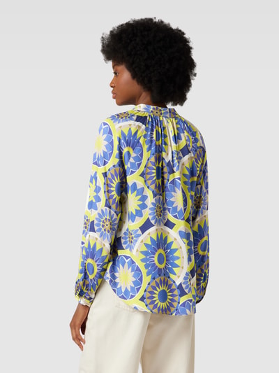 Emily Van den Bergh Blouse van viscose met all-over motief Geel - 5