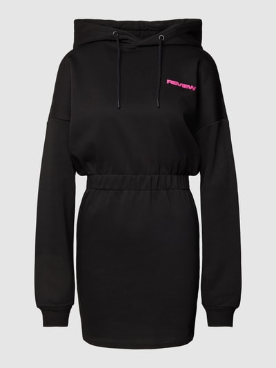 REVIEW Minkleid mit Kapuze Black 2