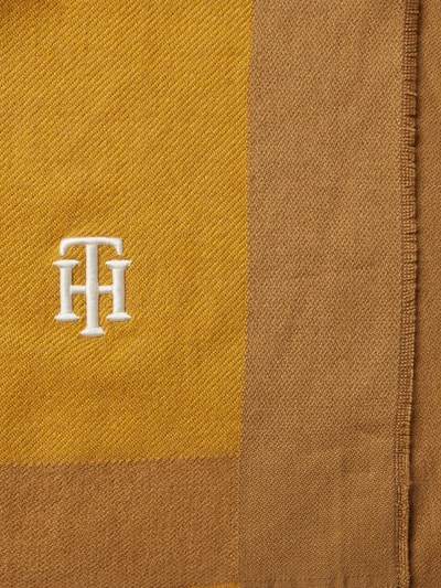 Tommy Hilfiger Schal mit Woll-Anteil und Fransen Camel 3