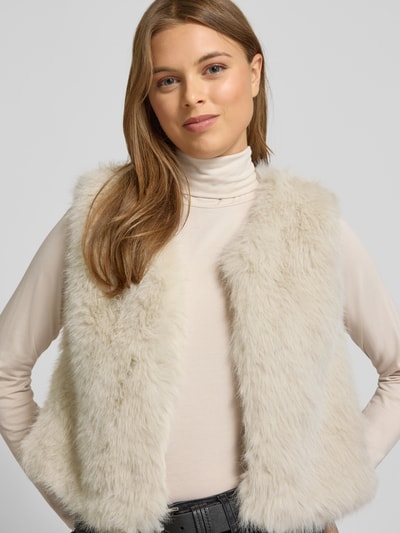 zero Gilet van imitatiebont Zand - 3