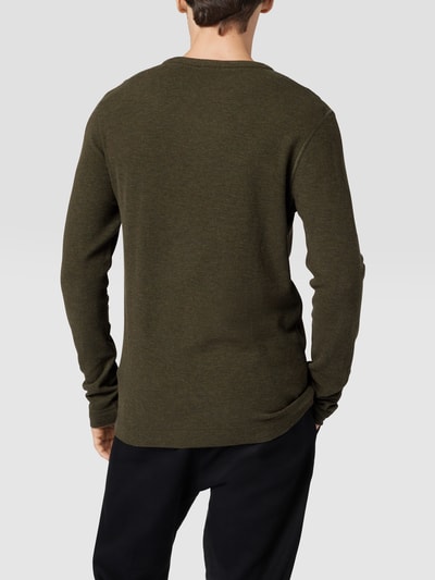 BOSS Orange Sweatshirt mit Strukturmuster Modell 'Tempest' Oliv 5