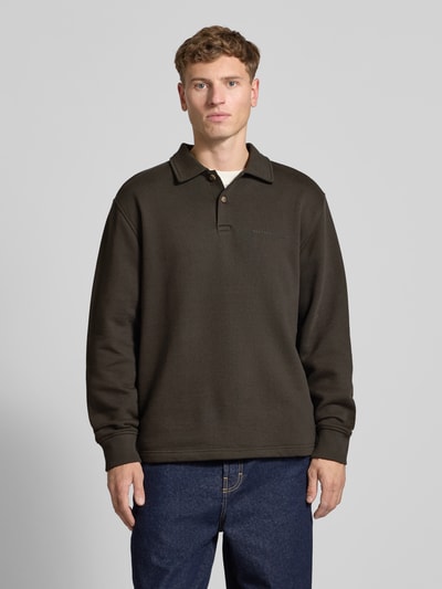 Marc O'Polo Denim Regular Fit Sweatshirt aus reiner Baumwolle Dunkelbraun 4