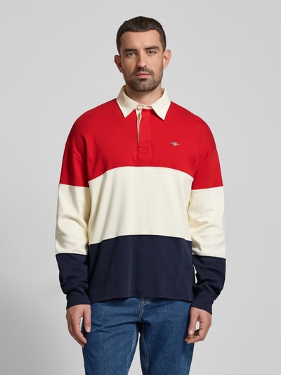 Gant Sweatshirt mit Label-Stitching Rot 4