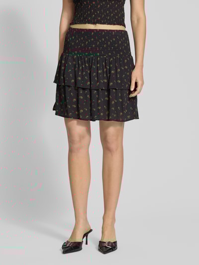 Review Minirock im Double-Layer-Look Black 4