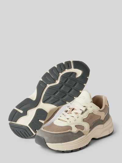 Gant Leren sneakers met labeldetails, model 'Neuwill'' Taupe - 3