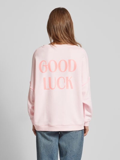 miss goodlife Sweatshirt met statementprint, model 'Good Karma' Rosé - 5