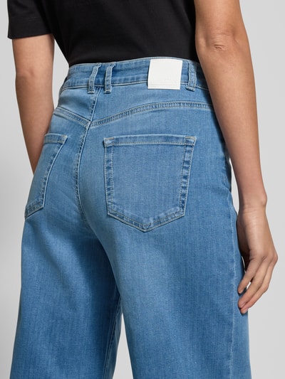 Marc Cain Wide Fit Jeans mit Fransen und Eingrifftaschen Hellblau Melange 3