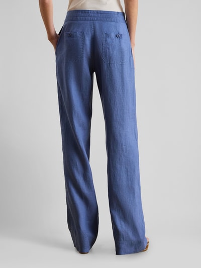 Lauren Ralph Lauren Regular Fit Weite Hose aus reinem Leinen Hellblau 5