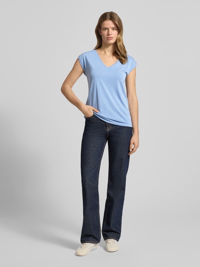 PIECES Relaxed Fit T-Shirt aus Modal-Mix Modell 'KAMALA' Hellblau 1