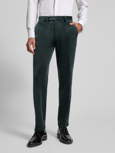 MCNEAL Slim fit stoffen broek van fluweel Donkergroen - 4