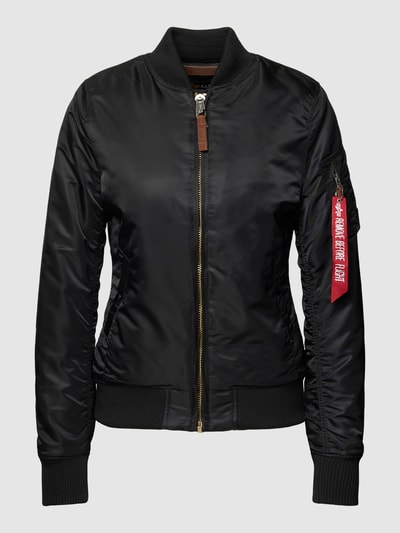 Alpha Industries Bomberjack met labeldetail Zwart - 2