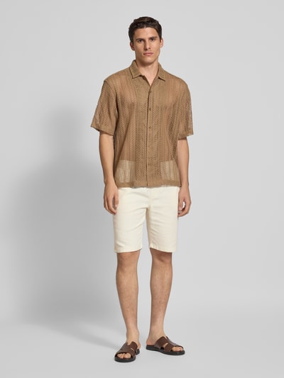 JAKE*S STUDIO MEN Bermudas mit elastischem Bund  Offwhite 1