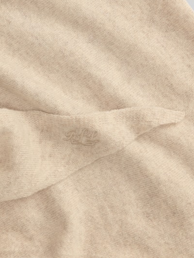 Lauren Ralph Lauren Schal aus Wolle mit Logo-Stitching Hellgrau 2