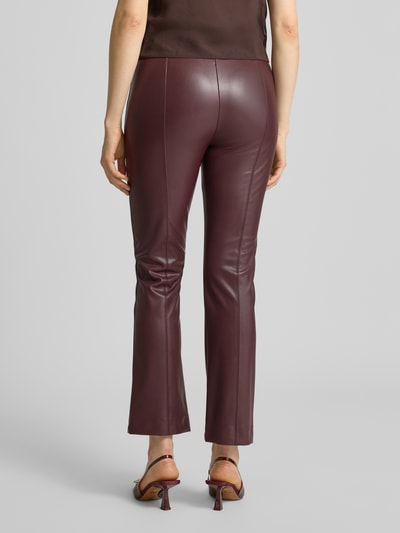 Raffaello Rossi Flared Bootcut Hose in Leder-Optik Modell 'MACY' Bordeaux 5