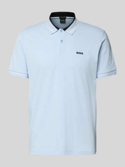 BOSS Green Regular Fit Poloshirt aus Baumwoll-Mix Modell 'PL_Member' Aqua 2