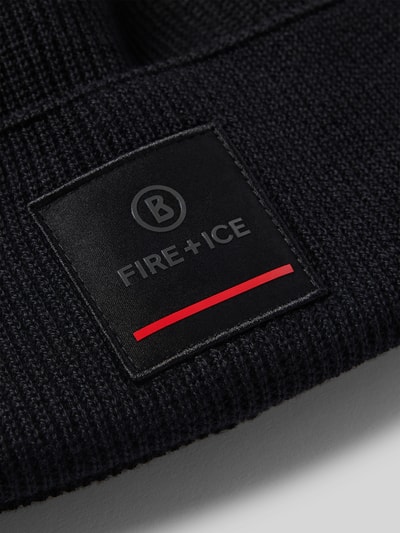 FIRE + ICE Strickmütze aus Schurwoll-Mix Modell 'TAREK' Black 2