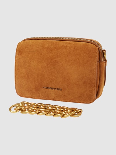 Les Visionnaires Crossbody Bag aus Veloursleder Modell ''Emily' Cognac 3