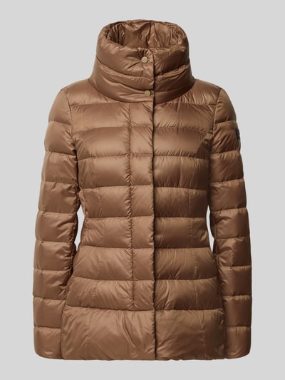 Produktfoto, Steppjacke mit Eingrifftaschen van Peuterey, bruin, doorgestikte naden, opstaande kraag, Afdekstrip, Dames pasvorm, maat 36