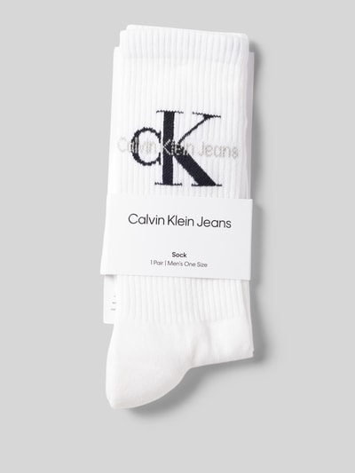 CK Calvin Klein Socken mit Label-Print Weiss 3