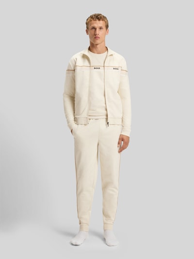 BOSS Regular Fit Sweatshirt aus reiner Baumwolle Modell 'ICONIC' Offwhite 1