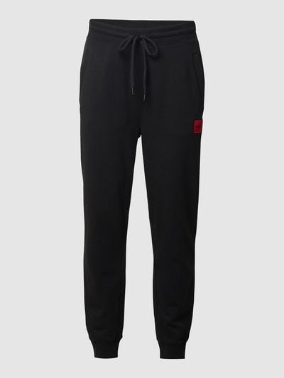 HUGO Sweatpants van katoen, model 'Doak212' Zwart - 2