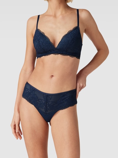 Esprit Slip mit Spitzenbesatz Modell 'Seasonal Lace Short' Marineblau 1